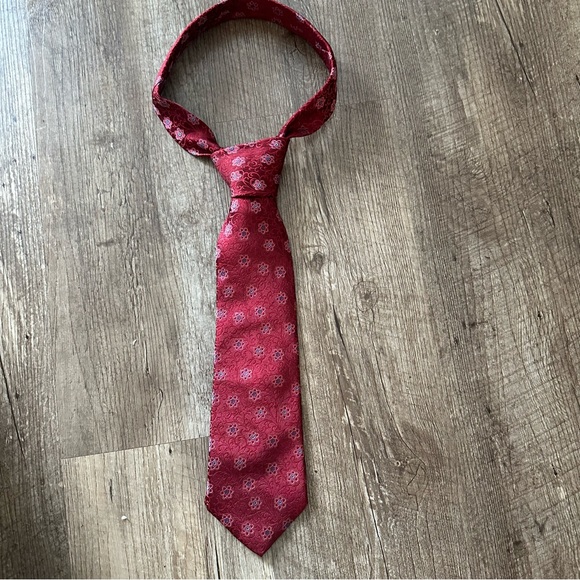 The Men's Store Bloomingdale's Floral  Medallion Grid Classic Tie - silk 100% - Picture 2 of 8